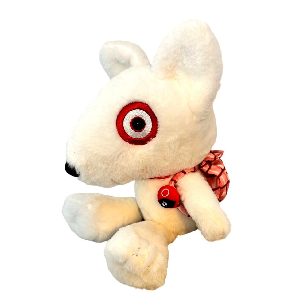 Target Bullseye dog plush toy red target logo embroidered eye small backpack